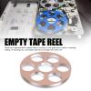 Empty Tape Reel, 6 Hole Empty Reel for NAGRA Miniature Tape Recorder, Aluminum Alloy Low Noise High Strength Open Take Up Reel to Reel Small Hub for Reel Tape Drive (Gold) view 2