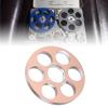 Empty Tape Reel, 6 Hole Empty Reel for NAGRA Miniature Tape Recorder, Aluminum Alloy Low Noise High Strength Open Take Up Reel to Reel Small Hub for Reel Tape Drive (Gold) view 4