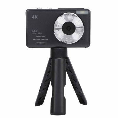 Yunseity Digital Camer, 4K 64MP Vlogging Camera with 18X Digital Zoom, Auto Focus Kids Camera with Multiple Filters, Timelapse Photography, Compact Travel Camera for Students Teens (Black)