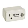 Eaton Tripp Lite SK10C32 Wall Outlet Extender & USB Charger, 1-Outlet Travel Power Strip Outlet Splitter, 1 USB & 1 USB-C Charging Ports, Gray, Lifetime Manufacturer's Warranty view 1