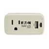 Eaton Tripp Lite SK10C32 Wall Outlet Extender & USB Charger, 1-Outlet Travel Power Strip Outlet Splitter, 1 USB & 1 USB-C Charging Ports, Gray, Lifetime Manufacturer's Warranty view 4