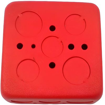 BB-R Pack of 50 Red 4-Inch Steel Back Boxes; for Alarm Systems; Surface Mount; Concealed Conduit; Semi-Flush