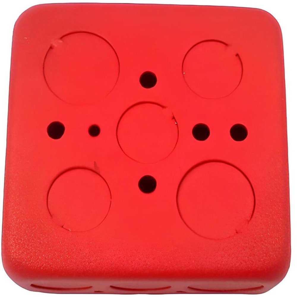 BB-R Pack of 50 Red 4-Inch Steel Back Boxes; for Alarm Systems; Surface Mount; Concealed Conduit; Semi-Flush