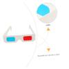 Housoutil 100pcs Blue and Red Cardboard Glasses for Movies Theater Glasses Disposable view 3