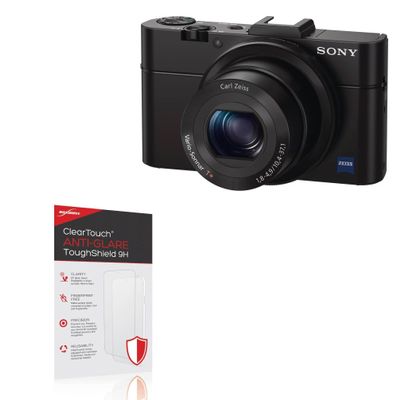 BoxWave Screen Protector Compatible With Sony CyberShot DSC-RX100M2 - ClearTouch Anti-Glare ToughShield 9H (2-Pack), Anti-Glare 9H Tough Flexible Film Screen Protector