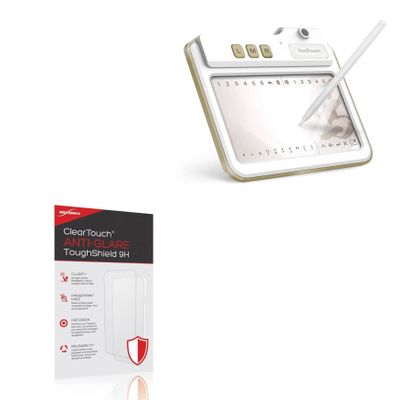 BoxWave Screen Protector Compatible With PenPower EZ Go Pro Writing Pad (5 in) - ClearTouch Anti-Glare ToughShield 9H (2-Pack), Anti-Glare 9H Tough Flexible Film Screen Protector