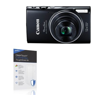 BoxWave Screen Protector Compatible With Canon PowerShot ELPH 350 HS - ClearTouch Crystal ToughShield 9H (2-Pack), Clear 9H Tough Flexible Film Screen Protector