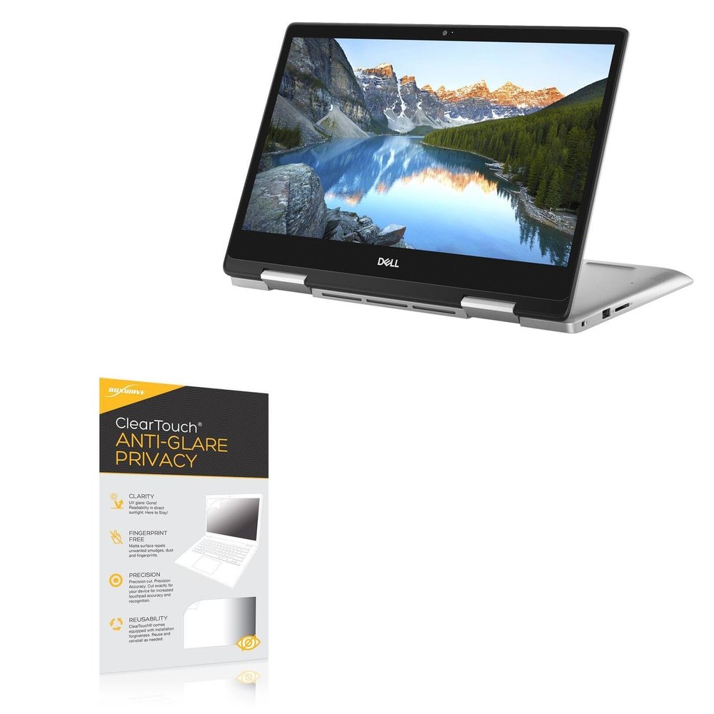 BoxWave Screen Protector Compatible With Dell Inspiron 14 5000 2-in-1 (14 in) - ClearTouch Anti-Glare Privacy (2-Pack), Privacy Screen Protector Flexible Film Anti-Glare