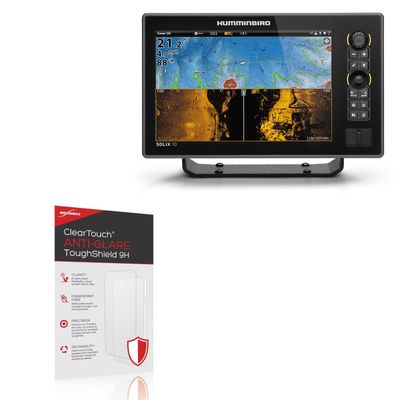 BoxWave Screen Protector Compatible with Humminbird SOLIX 10 Chirp - ClearTouch Anti-Glare ToughShield 9H (2-Pack), Anti-Glare 9H Tough Flexible Film Screen Protector