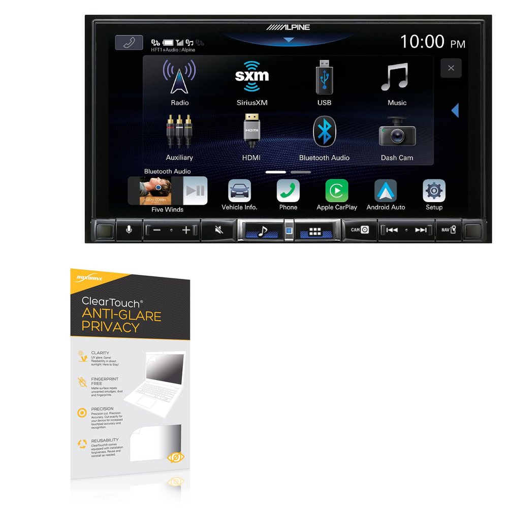 BoxWave Screen Protector Compatible with Alpine ILX-507 - ClearTouch Anti-Glare Privacy (2-Pack), Privacy Screen Protector Flexible Film Anti-Glare