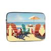 Beach Chairs and Scenery Laptop Case, Computer Case Laptop Gifts for Men Women for Travel Abroad view 1
