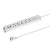 10 Ft Power Strip Surge Protector with USB Ports, Flat Plug Extension Cord, 5 AC Outlets and 3 USB Charging Ports, Wall Mountable for Home, Office, Dorm view 1