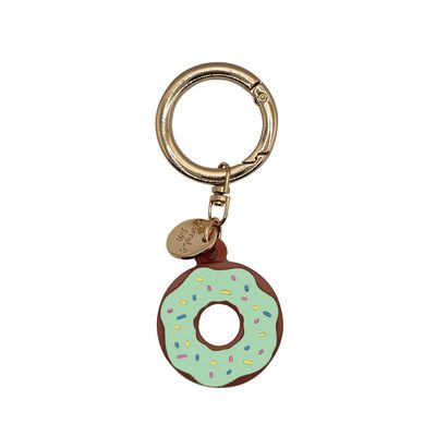 (Allone) ALG-ATDCGR AirTag Donut Shaped Case, Green, 1.4 x 0.4 x 1.4 inches (3.5 x 1 x 3.5 cm), Airtag Key Charm, Keychain, Cute, Stylish, Convenient, Protective, Soft Silicone