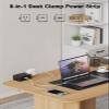 Desk Clamp Power Strip 4AC Outlet 2USB-C Ports,2 USB-A Ports,Desktop Tube Edge Mount Outlet Under Desk Table Leg Widely Spaced Surge Protector Outlet Station,6.6ft Heavy Duty Plug and Cord. view 2