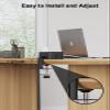 Desk Clamp Power Strip 4AC Outlet 2USB-C Ports,2 USB-A Ports,Desktop Tube Edge Mount Outlet Under Desk Table Leg Widely Spaced Surge Protector Outlet Station,6.6ft Heavy Duty Plug and Cord. view 3
