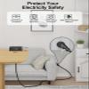 Desk Clamp Power Strip 4AC Outlet 2USB-C Ports,2 USB-A Ports,Desktop Tube Edge Mount Outlet Under Desk Table Leg Widely Spaced Surge Protector Outlet Station,6.6ft Heavy Duty Plug and Cord. view 4