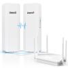 UeeVii Dual-Band Wireless Bridge Router Kit | 2.4G 5.8G WiFi Bridge | 5KM Point to Point Wireless Bridge Outdoor Network for Starlink Extender for Barn/Shop | IP65 Weatherproof | Plug & Play view 1