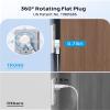 Bundle - 2 Items: 360 Rotating Flat Plug Extension Cord Surge Protector 6ft & 13 Outlets Surge Protector Power Strip view 2