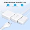Bundle - 2 Items: 360 Rotating Flat Plug Extension Cord Surge Protector 6ft & 13 Outlets Surge Protector Power Strip view 3