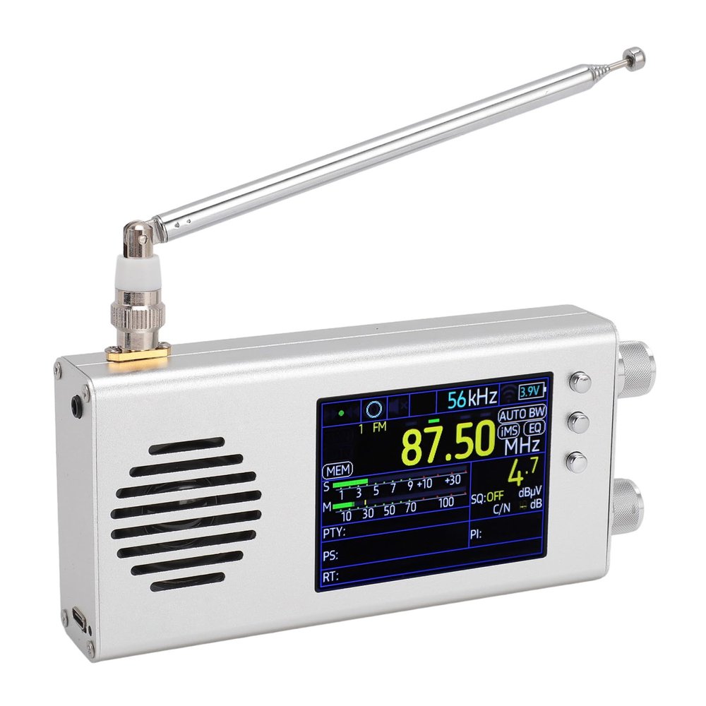 Full Band Portable Shortwave Radio Receiver, AM FM SW CB VHF UHF WX AIR LW MW Full Band Radio Receiver with 3.2 Inch LCD Display, Dual Stereo Speakers, 5000MAH Rechargeable Radio