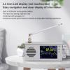 Full Band Portable Shortwave Radio Receiver, AM FM SW CB VHF UHF WX AIR LW MW Full Band Radio Receiver with 3.2 Inch LCD Display, Dual Stereo Speakers, 5000MAH Rechargeable Radio view 3