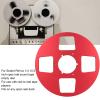 1/4 10.5 Inch Empty Takeup Reel, 4 Wind Hole Aluminum Reel to Reel Hub for Nab, Low Noise Universal Open Reel Tape, for Studer (Red) view 2