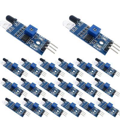 hiBCTR 20 Pieces IR Infrared Obstacle Avoidance Sensor Module for Arduino Smart Car Robot 3-Wire Reflective Photoelectric for Arduino Smart Car Robot