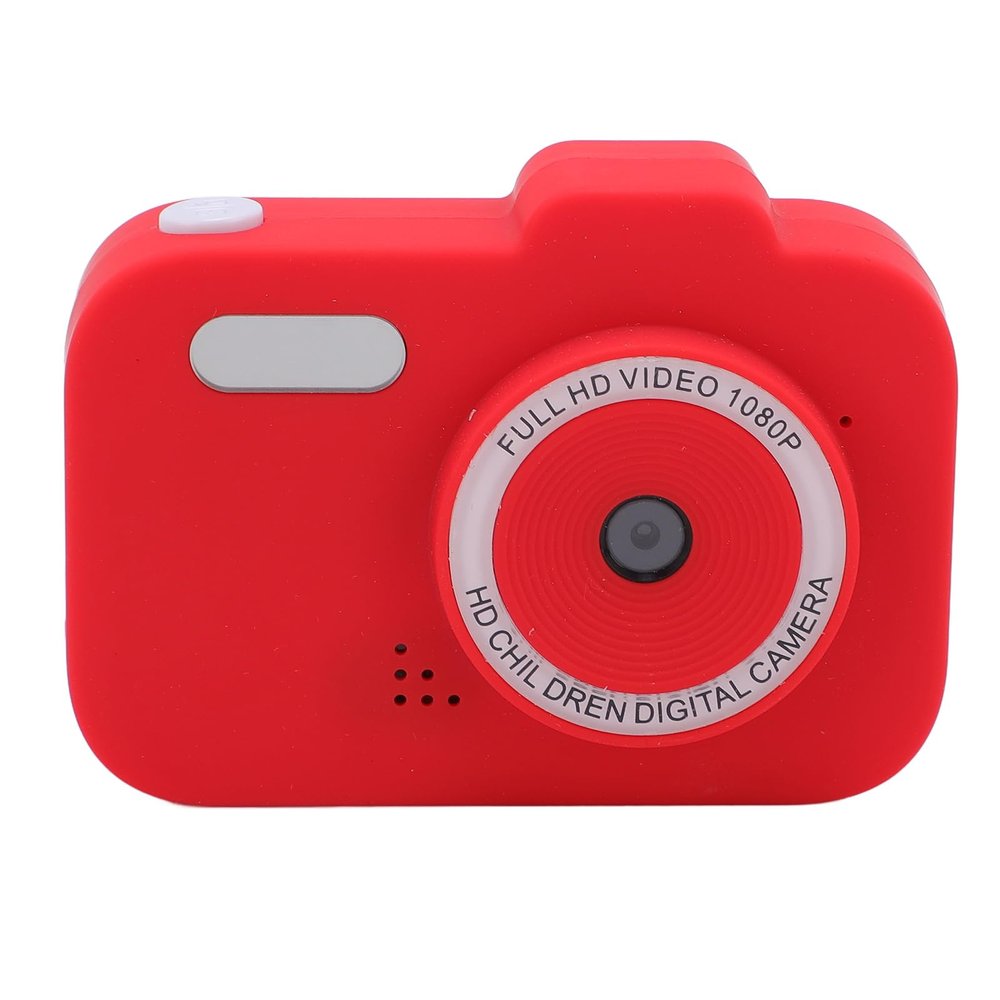 3MP 1080P HD Dual Lens Small Digital Camera Cute Camera, 2 Inch Screen, 8X Digital Zoom, Compact Camera with Frames, Filters, Games, Music, Neck Strap, for Travel, Xmas, (Red)