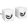 Acouto USB Wired Desktop Speaker for PC, Laptop & e Phone - Portable Multimedia Sound with Volume Control and C Quality (Ordinary Version White) view 2