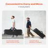 VEVOR Studio Equipment Trolley Case, 35.83 x 11.81 x 14 in / 91 x 30 x 35.5 cm, Rolling Camera Bag, Carrying Bag with Wheels Straps Padded Compartment Handle, for Light Stands, Tripods, Telescopes view 3