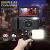 5K Digital Camera with WiFi 64MP Autofocus Full HD Vlogging Camera for YouTube Point and Shoot Camera with Flip Screen Photography Cameras for Beginners with Selfie Light, Mini Tripod, Batteries view 2
