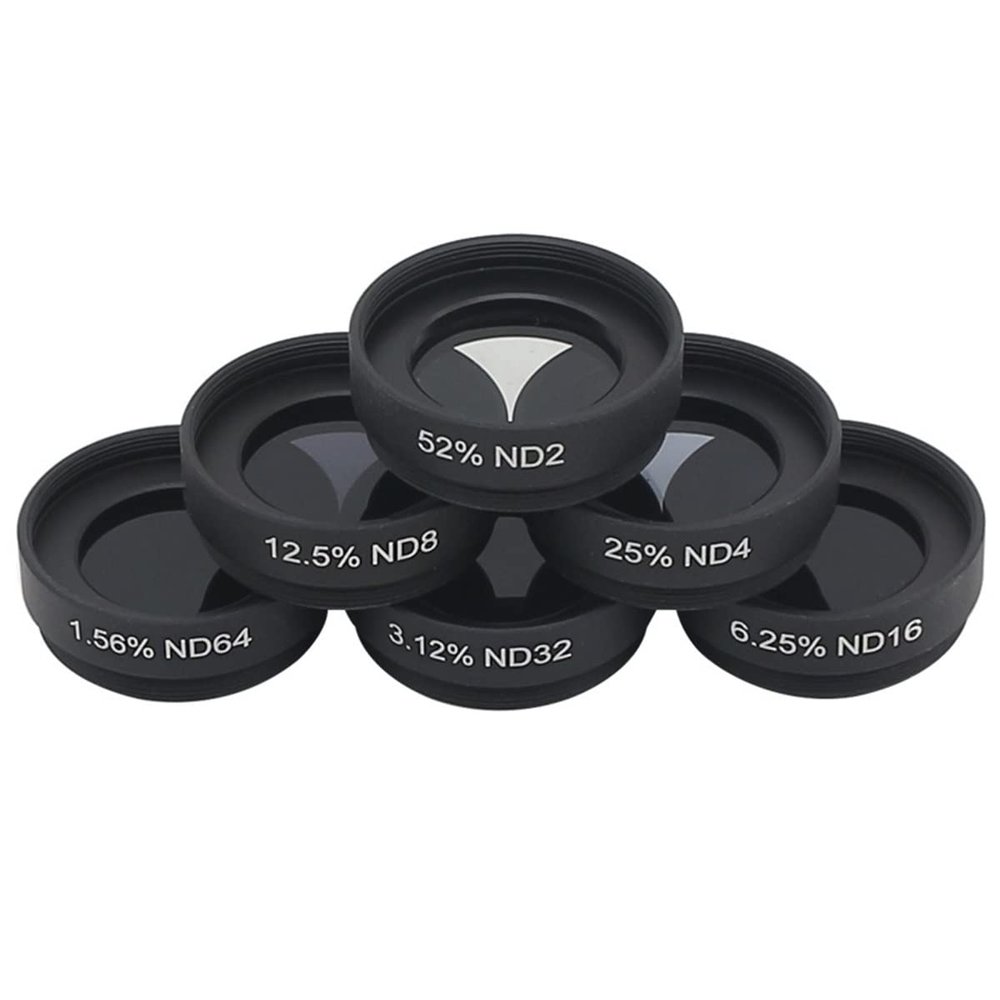 1.25 Inch 6 Pieces ND2 4 8 16 32 64 ND Set with Aluminum Astronomical Telescope Accessories