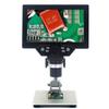 JOEBO Microscope Kit G1200 7 Inch Digital LCD 12MP 1200X Continuous Zoom Microscope Magnifier with Aluminum Alloy Stand Base Microscope Lens Adapters view 1