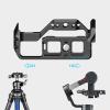 ZV E10 Camera Cage, Aluminum Video Cage Rig with Cold Shoe Mount 1/4 3/8 Inch Screw Hole, Camera Full Cage for ZV E10 Camera Case Rig view 3
