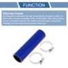 X AUTOHAUX 1 Set Straight Coupler Silicone Hose 32mm/1.26" ID 150mm/5.91" Length 0 Car Silicone Hose Coolant Hose W/Clamps 3-Ply 4mm Thick Air Intake/Turbo/Intercooler Piping Tube Blue view 4