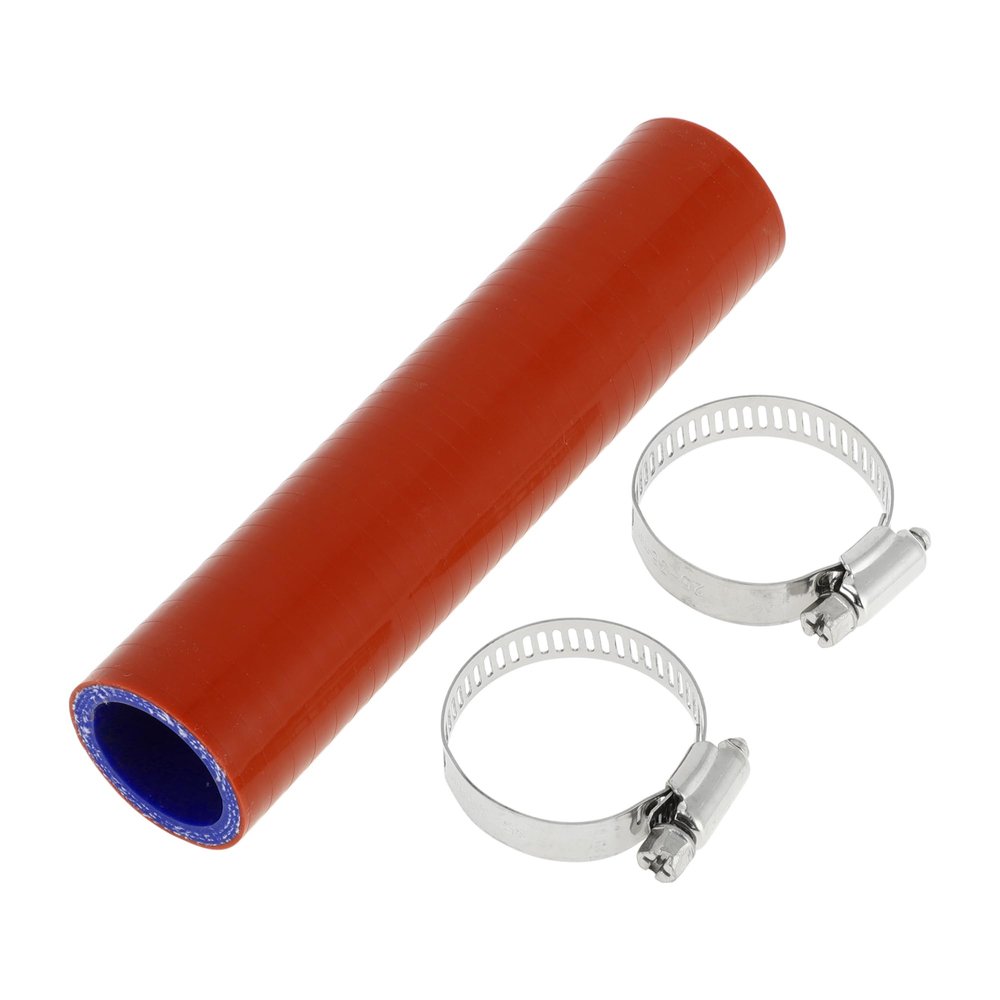 X AUTOHAUX 1 Set Straight Coupler Silicone Hose 25mm/0.98" ID 150mm/5.91" Length 0 Car Silicone Hose Coolant Hose W/Clamps 3-Ply 4mm Thick Air Intake/Turbo/Intercooler Piping Tube Red Blue