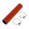 X AUTOHAUX 1 Set Straight Coupler Silicone Hose 25mm/0.98" ID 150mm/5.91" Length 0 Car Silicone Hose Coolant Hose W/Clamps 3-Ply 4mm Thick Air Intake/Turbo/Intercooler Piping Tube Red Blue view 1