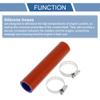 X AUTOHAUX 1 Set Straight Coupler Silicone Hose 25mm/0.98" ID 150mm/5.91" Length 0 Car Silicone Hose Coolant Hose W/Clamps 3-Ply 4mm Thick Air Intake/Turbo/Intercooler Piping Tube Red Blue view 4