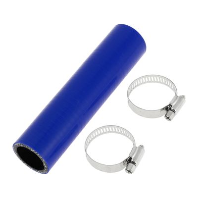 X AUTOHAUX 1 Set Straight Coupler Silicone Hose 28mm/1.1" ID 150mm/5.91" Length 0 Car Silicone Hose Coolant Hose W/Clamps 3-Ply 4mm Thick Air Intake/Turbo/Intercooler Piping Tube Blue Black