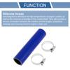 X AUTOHAUX 1 Set Straight Coupler Silicone Hose 28mm/1.1" ID 150mm/5.91" Length 0 Car Silicone Hose Coolant Hose W/Clamps 3-Ply 4mm Thick Air Intake/Turbo/Intercooler Piping Tube Blue Black view 4