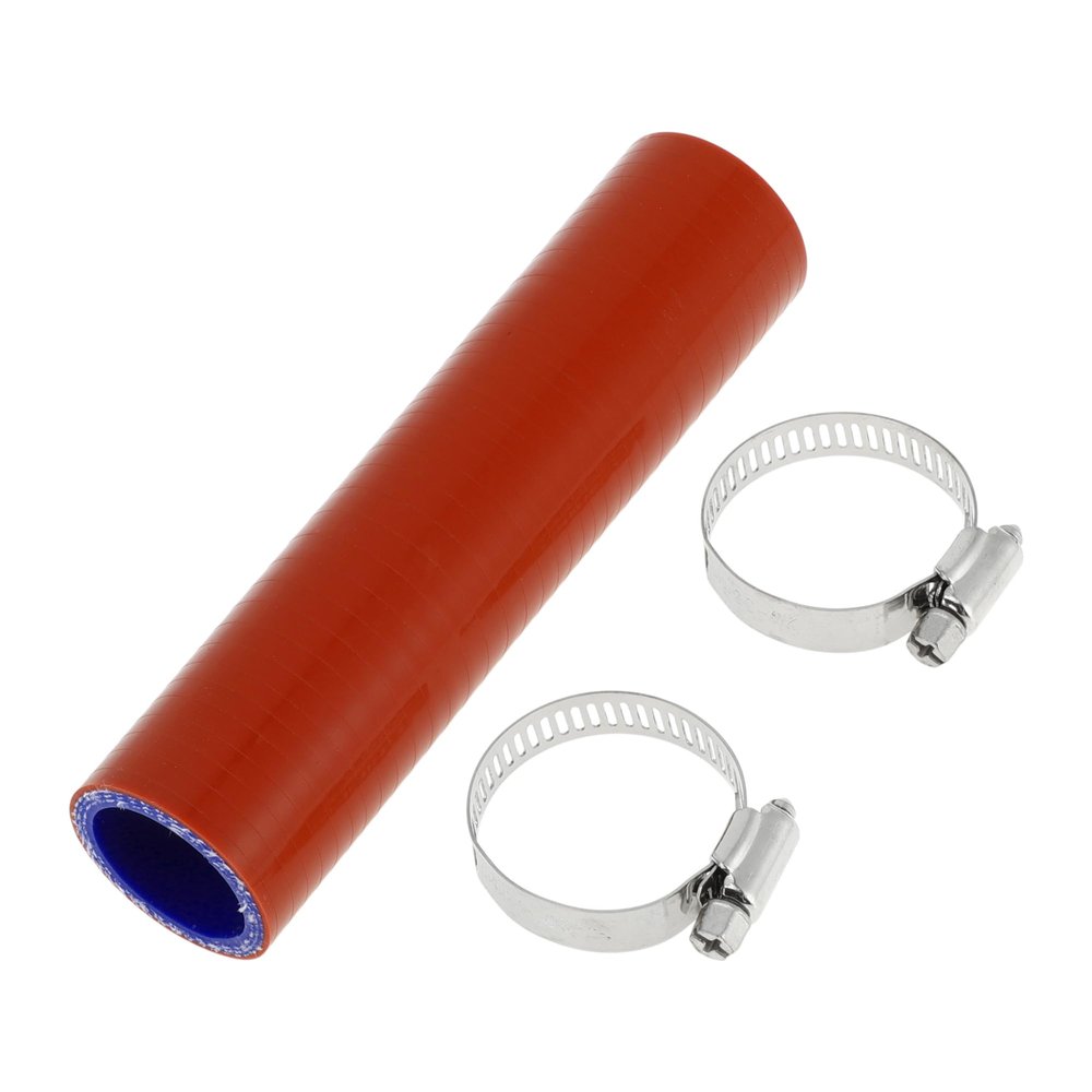 X AUTOHAUX 1 Set Straight Coupler Silicone Hose 28mm/1.1" ID 150mm/5.91" Length 0 Car Silicone Hose Coolant Hose with Clamps 3-Ply 4mm Thick Air Intake/Turbo/Intercooler Piping Tube Red Blue