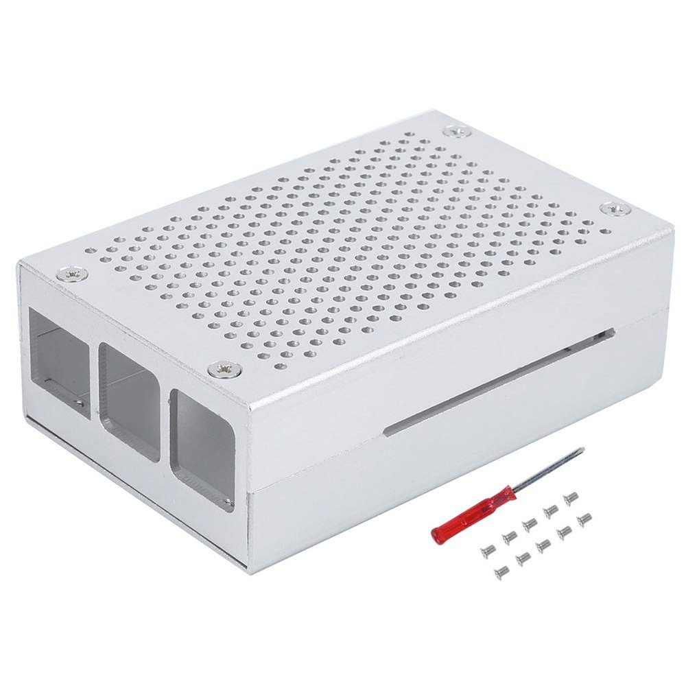 Tyenaza Metal Case Enclosure Heat Sink Dust Proof Chassis Motherboard Parts for 3 Model B+