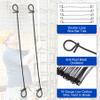 Breezliy 1000Pcs Double Loop Rebar Wire Bar Ties, 6.1" Double Loop, 16 Gauge, Black Steel, 10 Plastic Cable Ties, 3 Wire Tie Twisters, 2 Gloves view 3