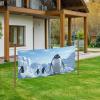 Penguin Antarctica Ice Large Party Banner Sign Wall Hanging Backdrop Banner Birthday Party Backdrops For New Year Graduation Wedding Birthday Party Decor 180x90cm view 4