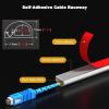 AMUFJJ Self-Adhesive Cord Hiders for Tv On Wall, Flexible Cable Raceway Light Gray White for Office/Home/School, Decorative Wire Cover Side Opening(Gray) view 4
