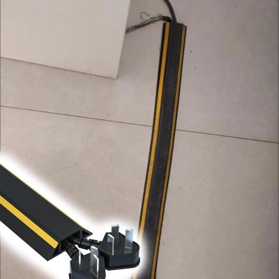 AMUFJJ External Electric Wire Plastic Trunking Black Gray, Bedroom/Shower/Living Room Cable Conduit 20mm/ 14mm Inner Width, Home Cord Management Solution(Black,2in (5cm) Wide)