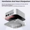 Aluminum Alloy Desktop Stand for Mac mini M4/M4 Pro 2024 Thermal Dust Suppression Bracket Desktop Cooling Stand with Dust Mesh view 3