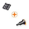 OrcaTorch ZJ13 Aluminum Ball Joint Clamp for Underwater Diving Light Arms Tray & ORCATORCH D530V Aluminum Alloy Diving Video Light Snoot for Macro Photography Bundle view 1