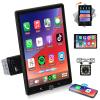 10.4" Single Din Touchscreen Car Stereo with Wireless Carplay& Android Auto, Adjustable Car Radio with Bluetooth, Mirror Link, FM Radio, Subwoofer, SWC, Backup Camera view 1