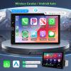 10.4" Single Din Touchscreen Car Stereo with Wireless Carplay& Android Auto, Adjustable Car Radio with Bluetooth, Mirror Link, FM Radio, Subwoofer, SWC, Backup Camera view 2